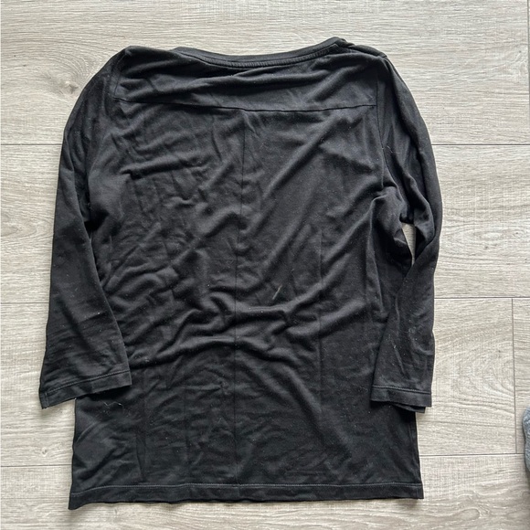 J Brand Black 3/4 Sleeve Top (Lyocell/Cupro Blend, Size S) - Picture 6 of 8